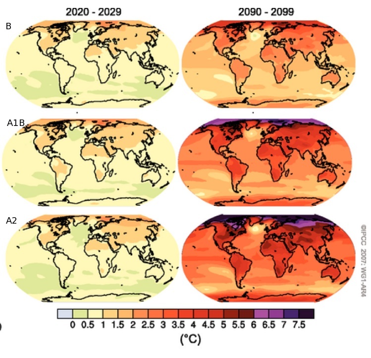 IPCC temp projection