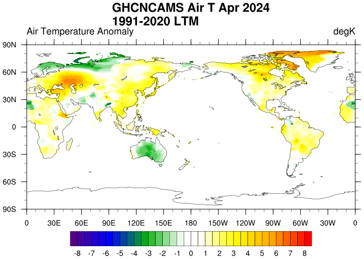 Ghcn Cams Gridded 2m Temperature Noaa Physical Sciences Laboratory