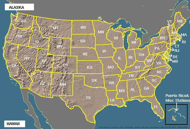 Clickable Map Of The United States Clickable Map of US States: NOAA Physical Sciences Laboratory