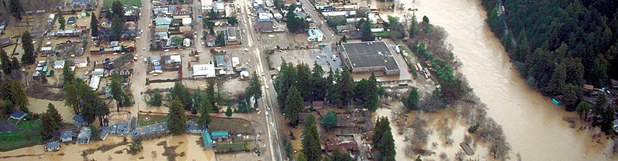 Russian River flooding in Guerneville, California