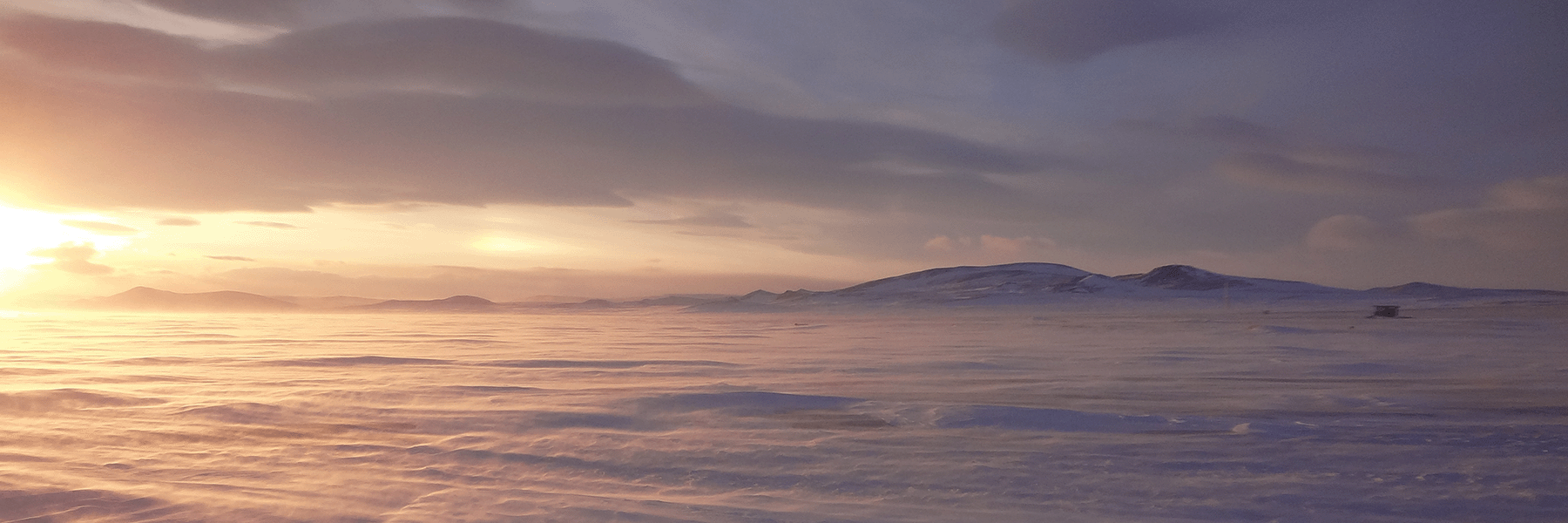 View of the Arctic landscape from the Tiksi, Russia observatory
