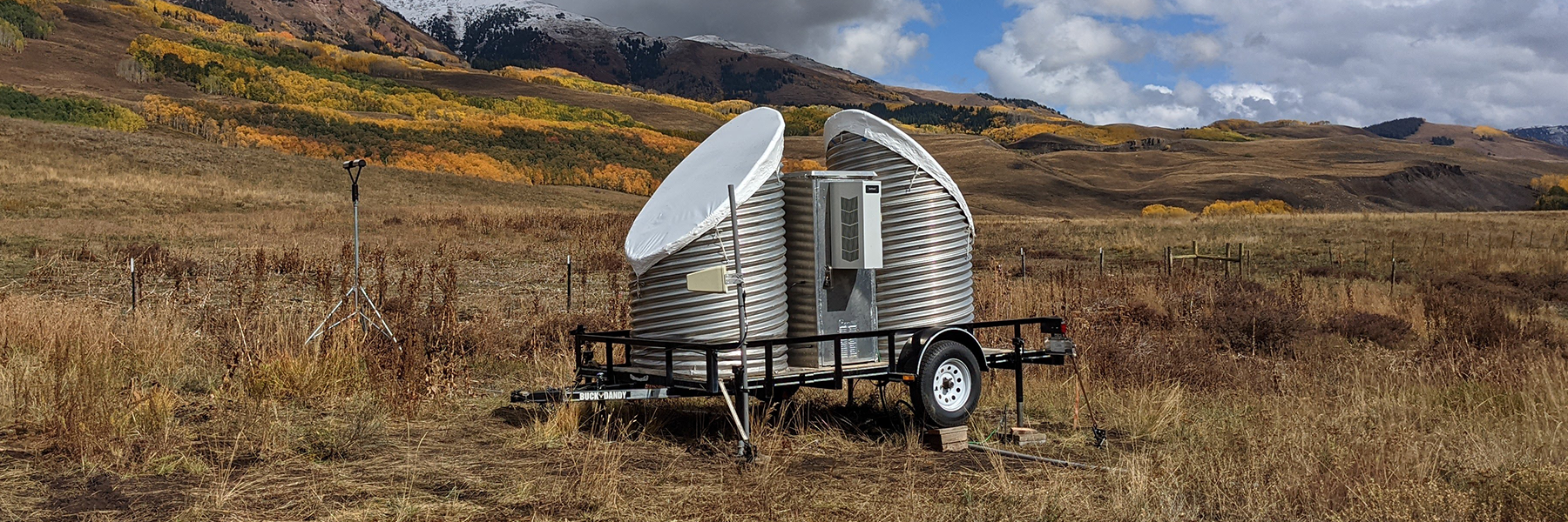 A snow-level radar deployed in the field