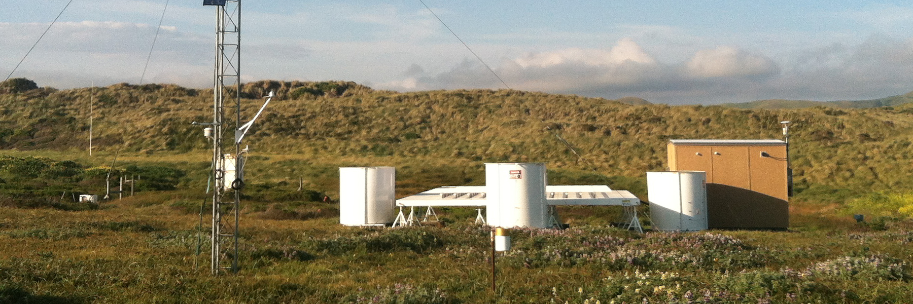 Meteorological instrumentation installed at Bodega Bay, California, site for atmospheric river observations | Credit: NOAA/PSL
