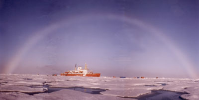 image of an icebow over the sheba site.