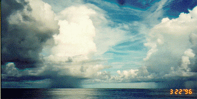 Cumulus towers over the Tropical Western Pacific