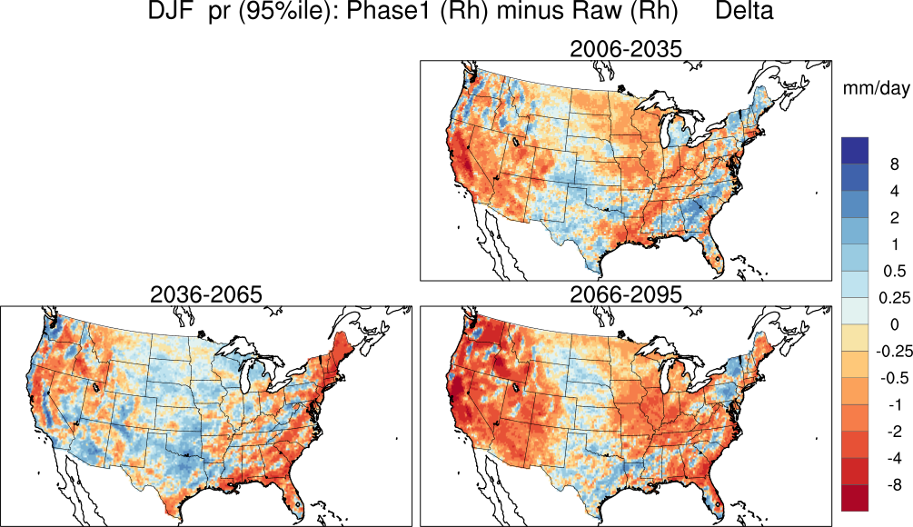 95 percentile minimum precip continental US