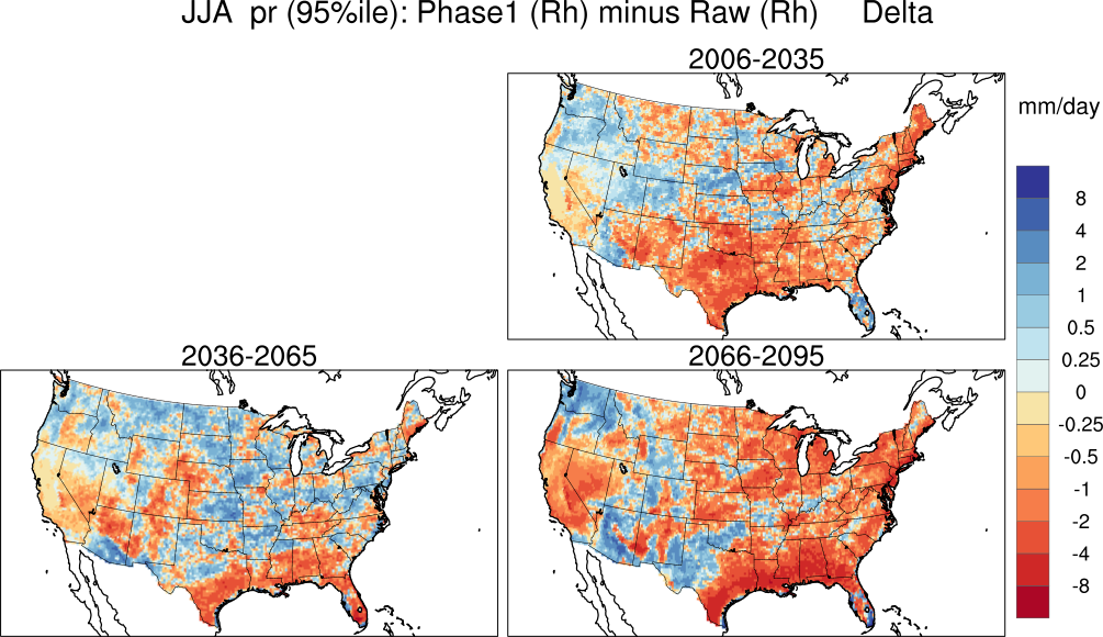 95 percentile minimum precip continental US