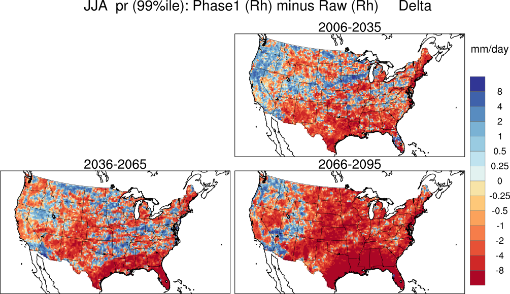 99 percentile minimum precip continental US