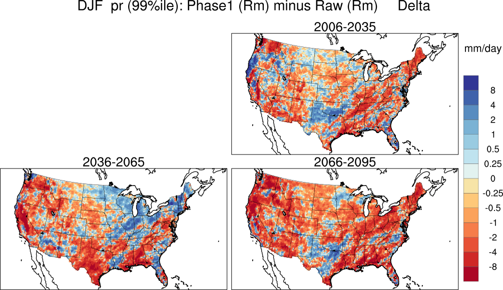 99 percentile minimum precip continental US