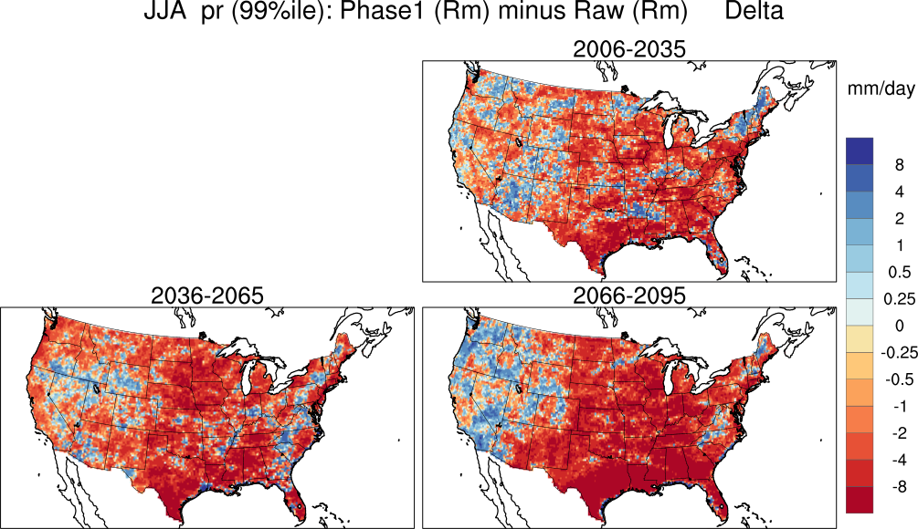 99 percentile minimum precip continental US