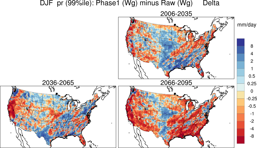 99 percentile minimum precip continental US
