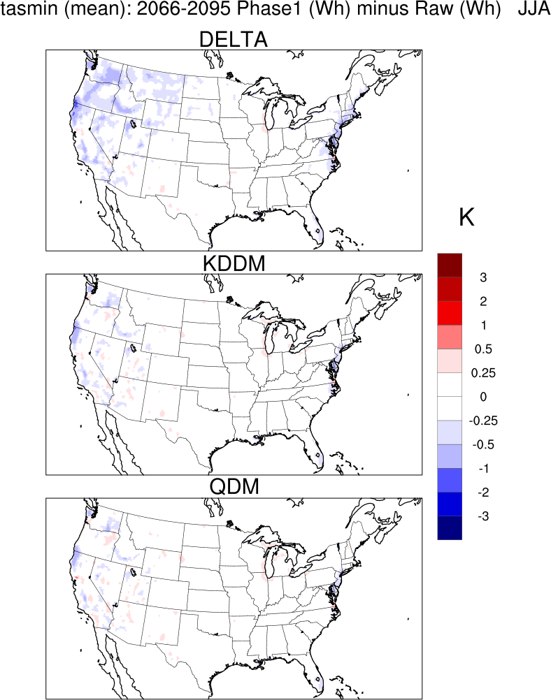 mean error min temp method comparison continental US