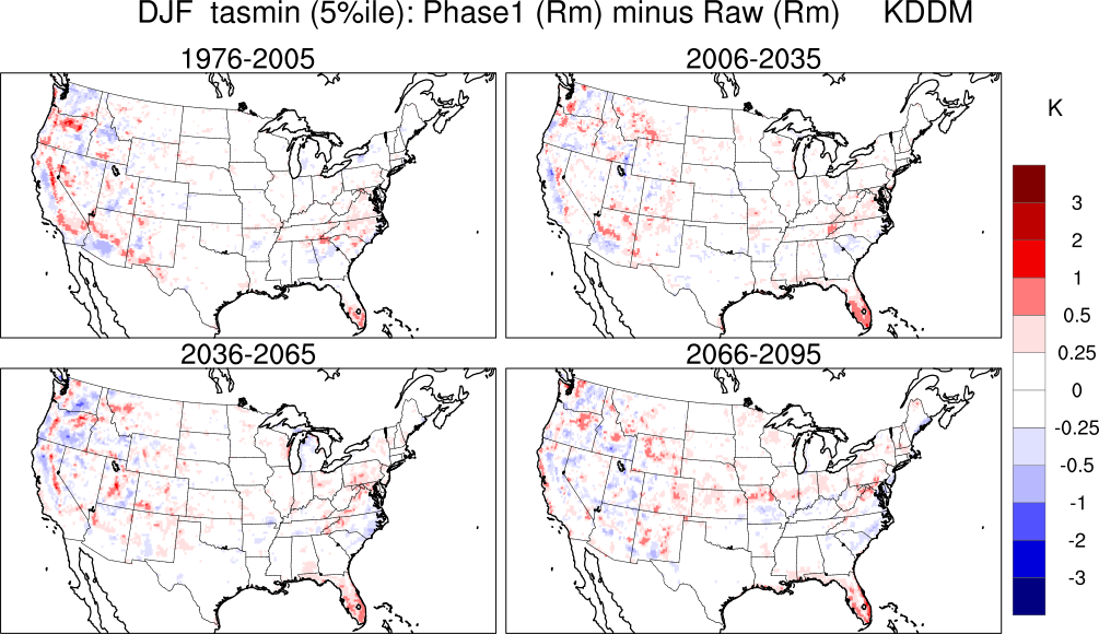 5 percentile minimum temperature continental US