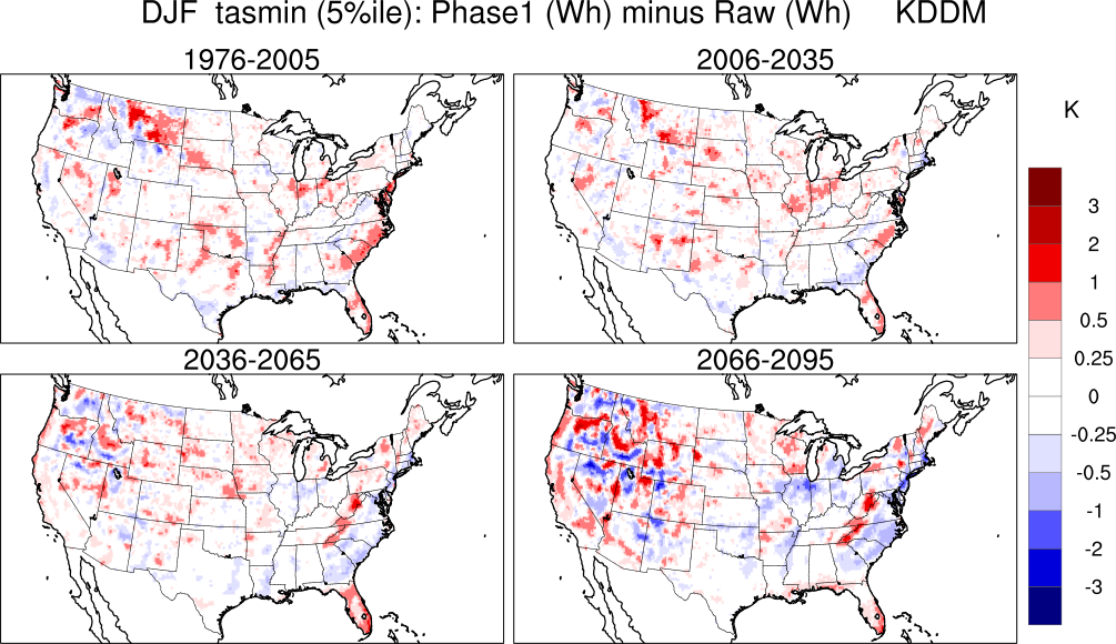 5 percentile minimum temperature continental US