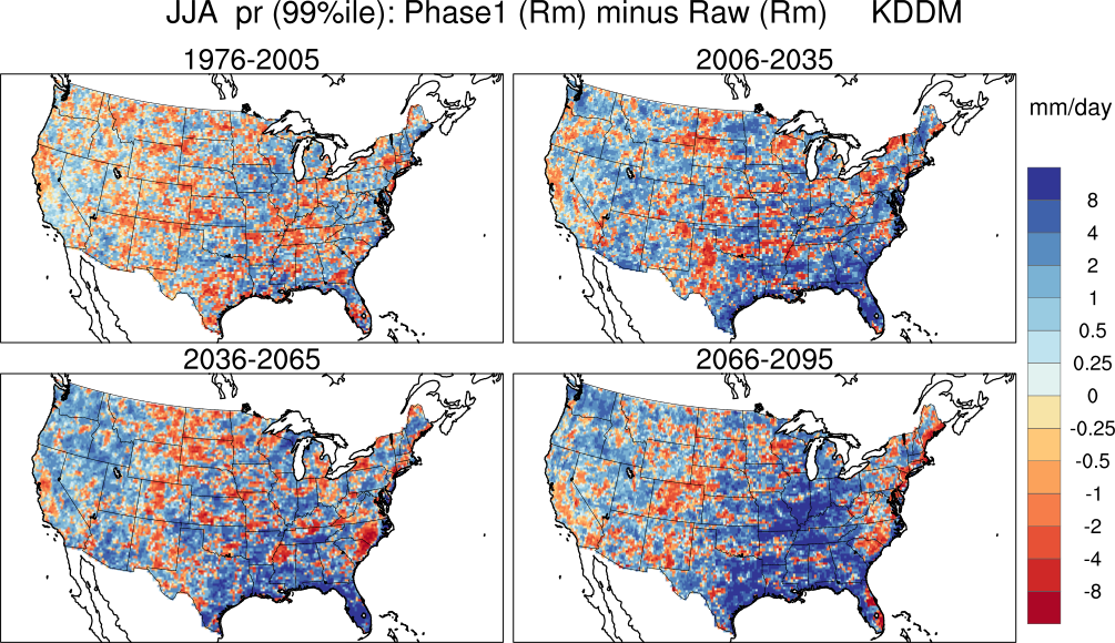 99 percentile minimum precip continental US