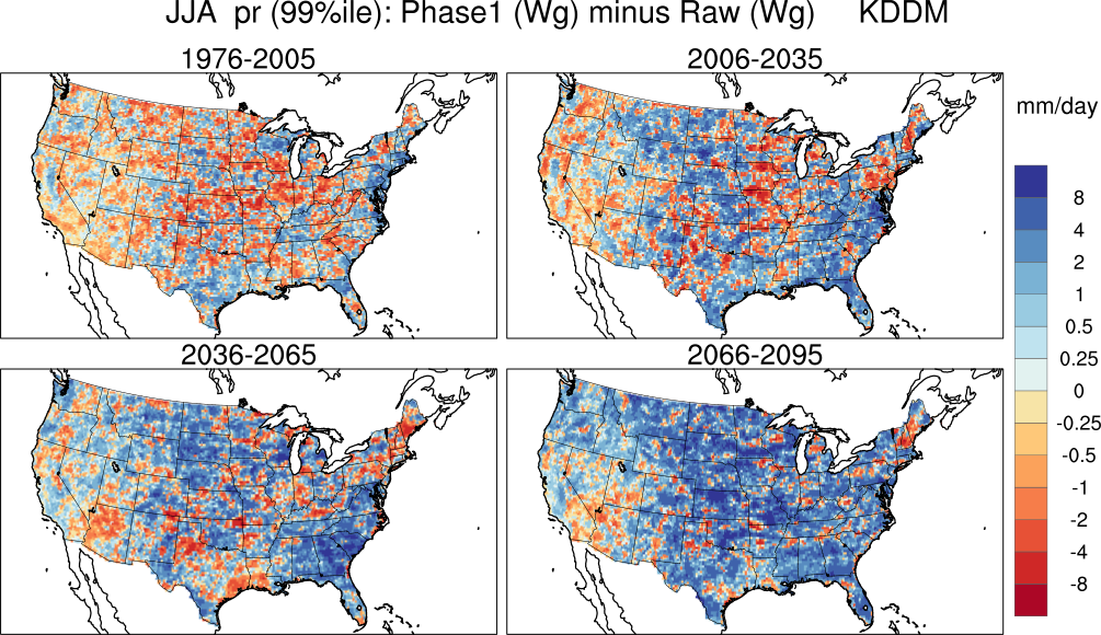 99 percentile minimum precip continental US