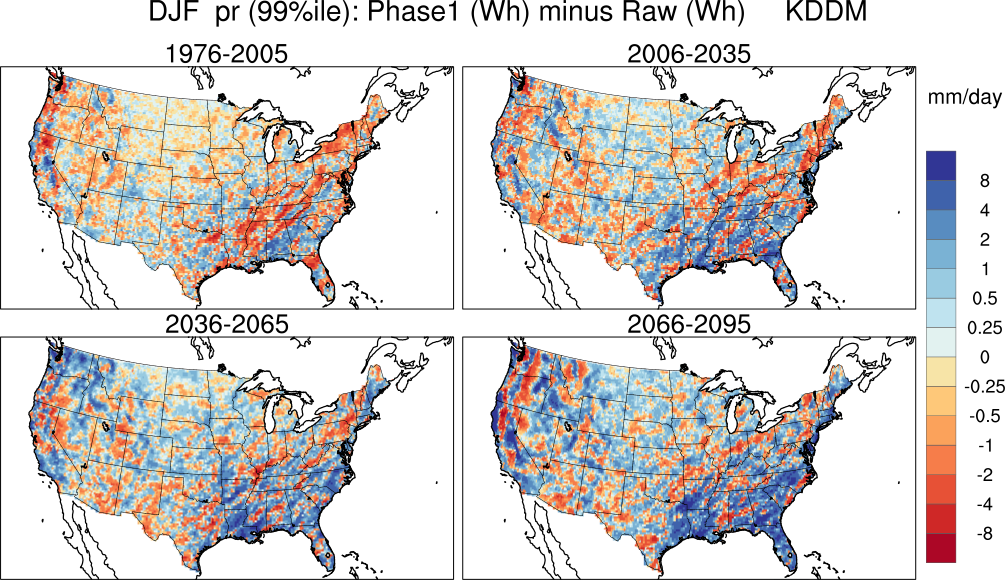 99 percentile minimum precip continental US