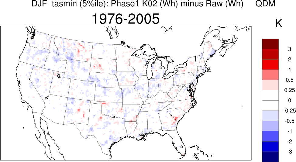5 percentile minimum temperature continental US