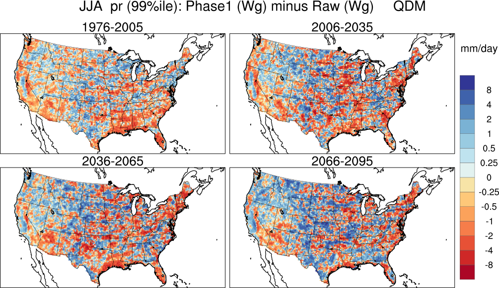 99 percentile minimum precip continental US