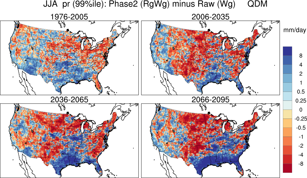 99 percentile minimum precip continental US