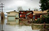 houses in a flood
