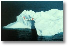A Coast Guard C-130 on ice patrol.
